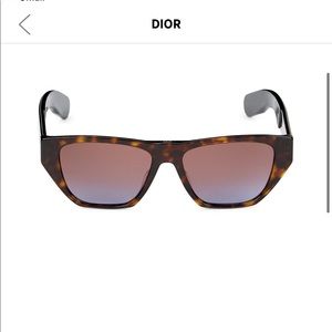 NWOT Christian Dior Tortoise Rectangle Sunglasses